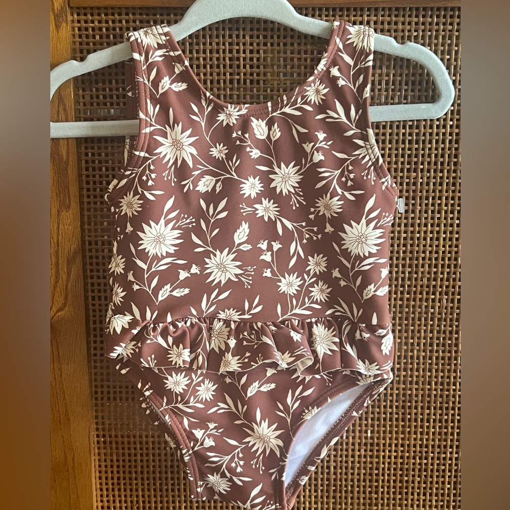 Rylee + Cru Floral Ruffle One-Piece Swimsuit